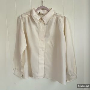 Vintage Off White Blouse. By Copycats. Size 16